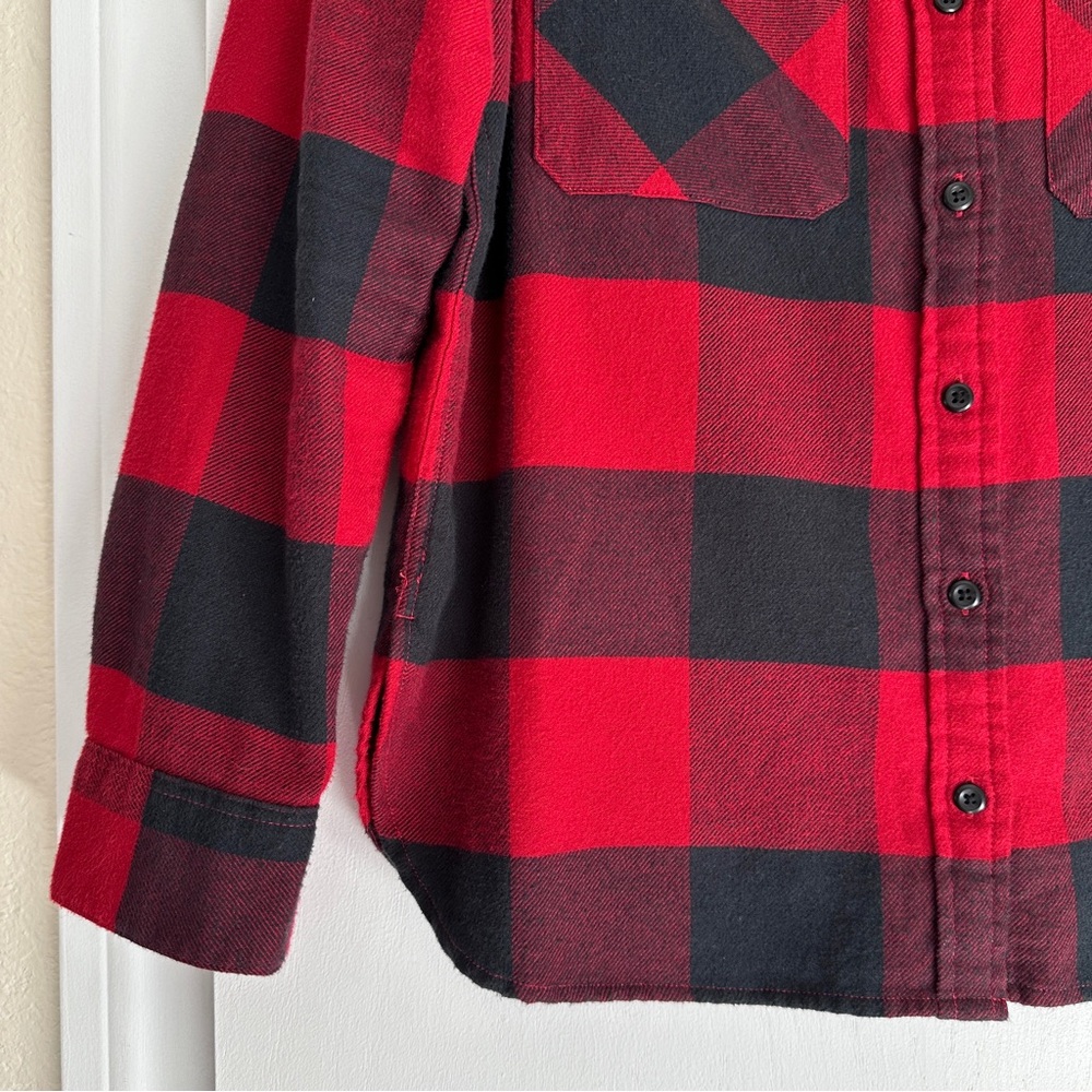 NWOT Pendleton Madison Cotton Flannel Shirt, Red/Black Buffalo Check, X-Small - Picture 5 of 14